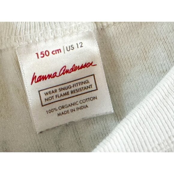 HANNA ANDERSON Kids GIrls Long Sleeve Thermal LOVED Top Shirt Size 12 - Picture 7 of 7